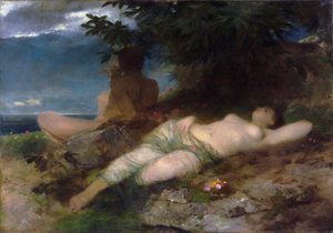 Nymfe og satyr